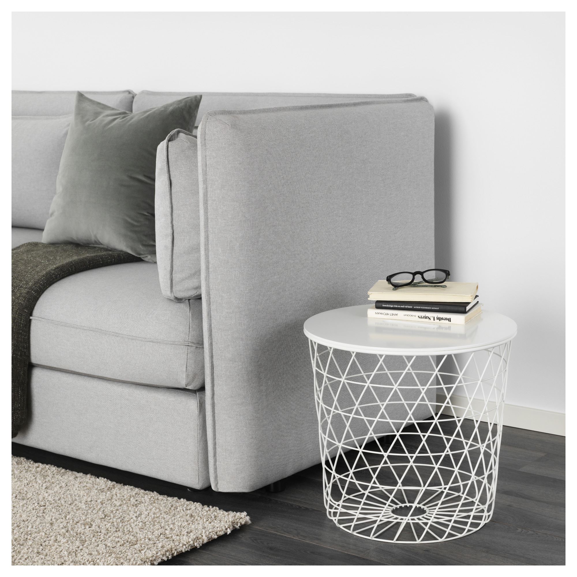 BÀN TRỮ ĐỒ ĐA NĂNG KVISTBRO IKEA- MÀU TRẮNG 44 cm