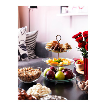 KHAY THỦY TINH 3 TẦNG KVITTERA IKEA