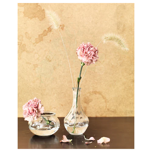 LỌ HOA THỦY TINH VILJESTARK IKEA - TRONG SUỐT 17 cm