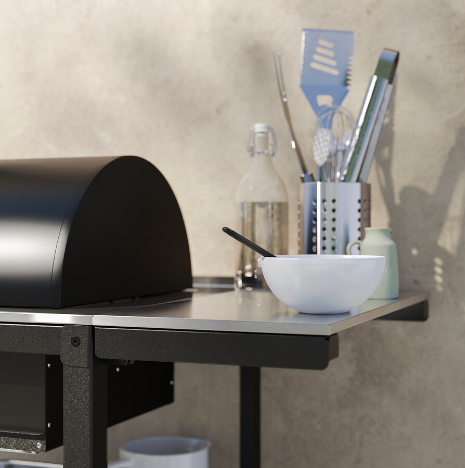 LÒ NƯỚNG THAN CÓ BÀN PHỤ GRILLSKÄR IKEA 93/116x61 cm