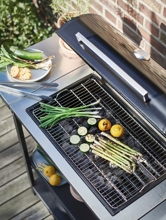 LÒ NƯỚNG THAN 2 BÀN PHỤ GRILLSKÄR IKEA 99/123/147x61 cm