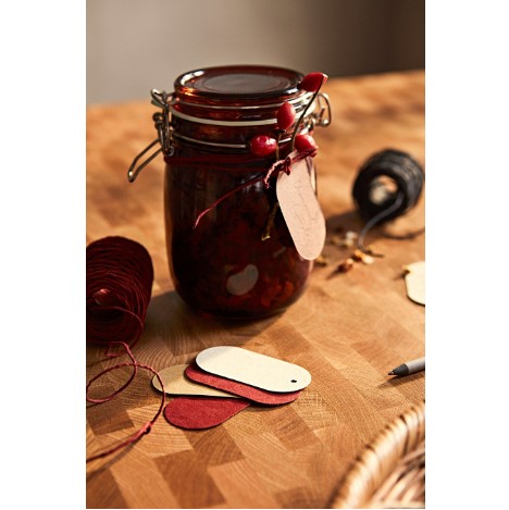 LỌ HŨ THỦY TINH CÓ NẮP KRÖSAMOS IKEA - ĐỎ NÂU 1 L