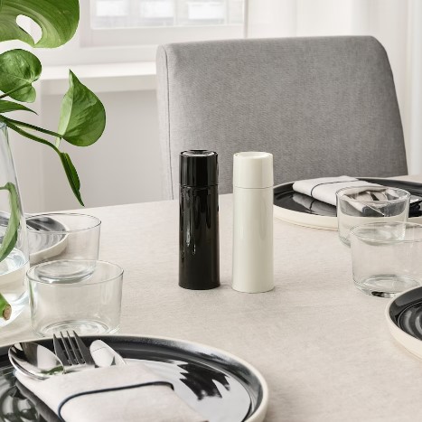 LỌ XAY GIA VỊ BARNASINNE IKEA - ĐEN / TRẮNG