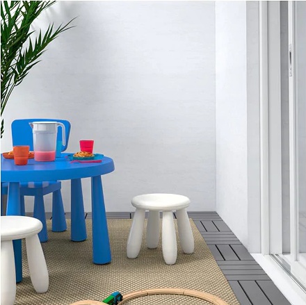 GHẾ ĐẨU MAMMUT IKEA- TRẮNG