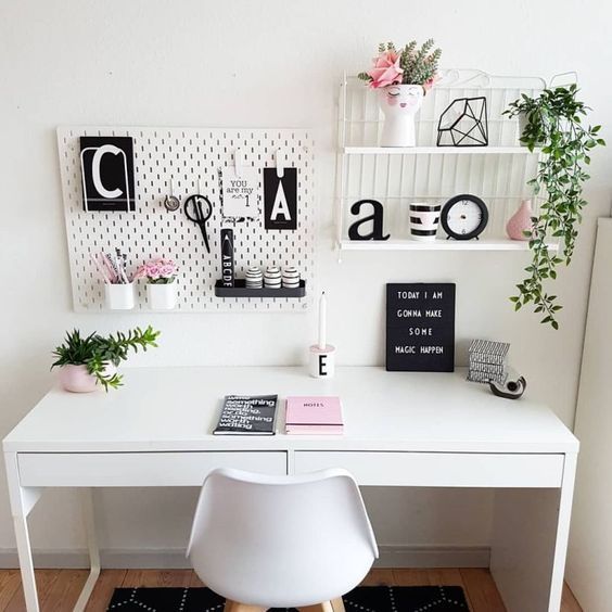 BÀN ĐÔI MICKE IKEA - TRẮNG 142x50 cm