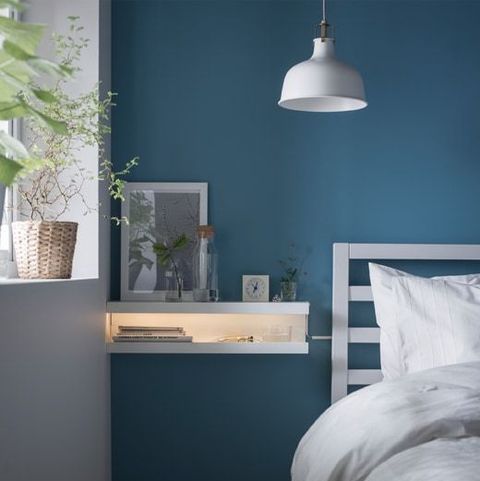 KỆ TREO TƯỜNG ĐỂ TRANH ẢNH MOSSLANDA IKEA - TRẮNG 55 cm