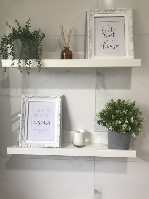 KỆ TREO TƯỜNG ĐỂ TRANH ẢNH MOSSLANDA IKEA - TRẮNG 55 cm