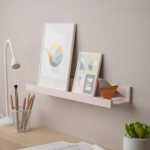 KỆ TREO TƯỜNG ĐỂ TRANH ẢNH MOSSLANDA IKEA -  HỒNG 55 cm