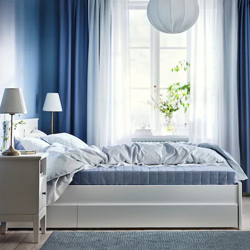 NỆM GIƯỜNG VADSÖ IKEA - XANH LAM NHẠT 90x200 cm