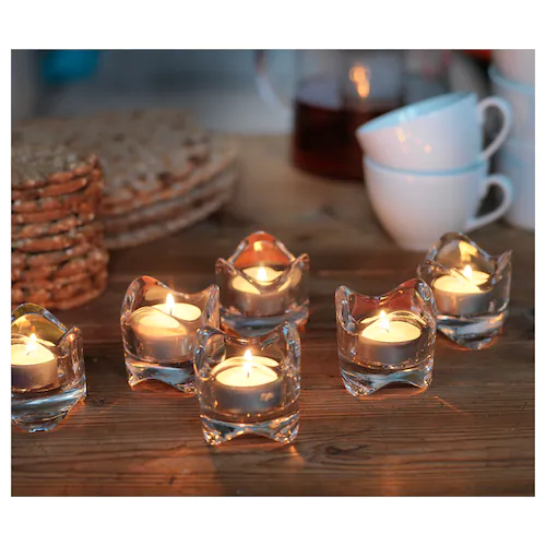 BỘ 24 NẾN TRẮNG GLIMMA IKEA - TRẮNG