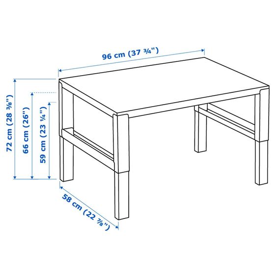 BÀN HỌC THÔNG MINH PÅHLL IKEA - TRẮNG 96x58 cm