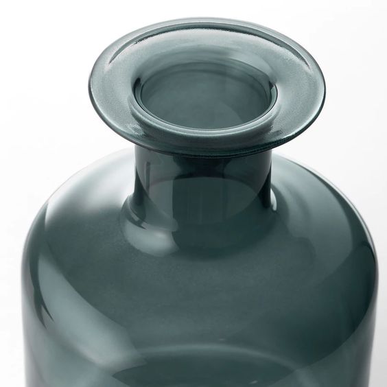 BÌNH HOA THỦY TINH PEPPARKORN IKEA - XÁM  17 cm