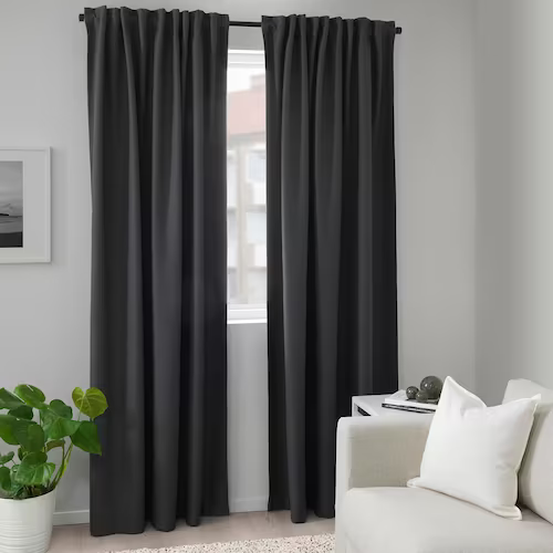 RÈM CỬA ANNAKAJSA IKEA - XÁM 145x250 cm