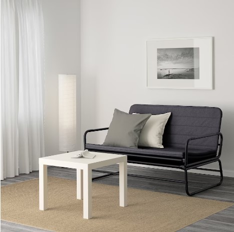 SOFA GIƯỜNG HAMMARN IKEA - XÁM ĐẬM/ĐEN 120 cm