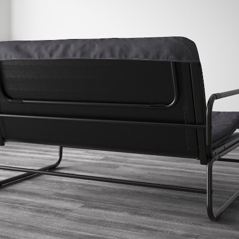 SOFA GIƯỜNG HAMMARN IKEA - XÁM ĐẬM/ĐEN 120 cm