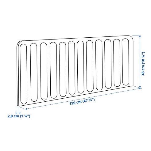 TẤM VÁCH NGĂN BÀN LÀM VIỆC EILIF IKEA - XÁM 120x48 cm