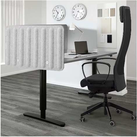 TẤM VÁCH NGĂN BÀN LÀM VIỆC EILIF IKEA - XÁM 120x48 cm