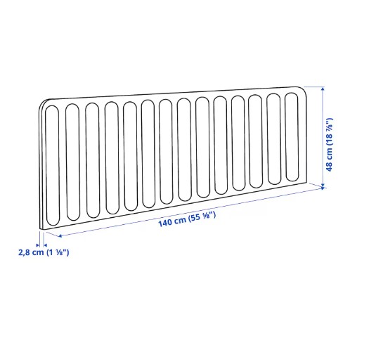 TẤM VÁCH NGĂN BÀN LÀM VIỆC EILIF IKEA - XÁM ĐẬM 140x48 cm