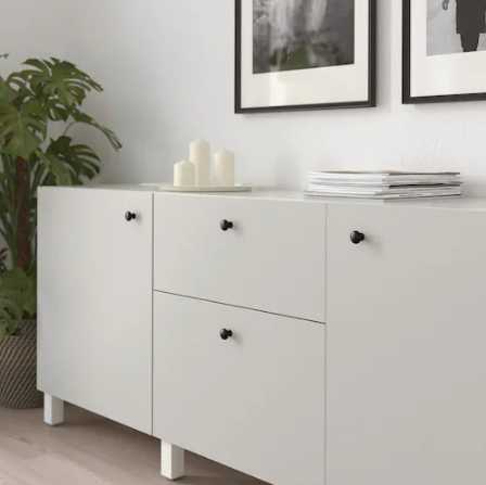 TAY NẮM CỬA TỦ ENERYDA IKEA - ĐEN 27 mm