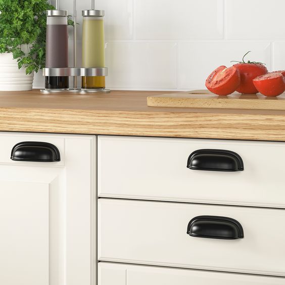 TAY NẮM CỬA TỦ ENERYDA IKEA - ĐEN 89 mm