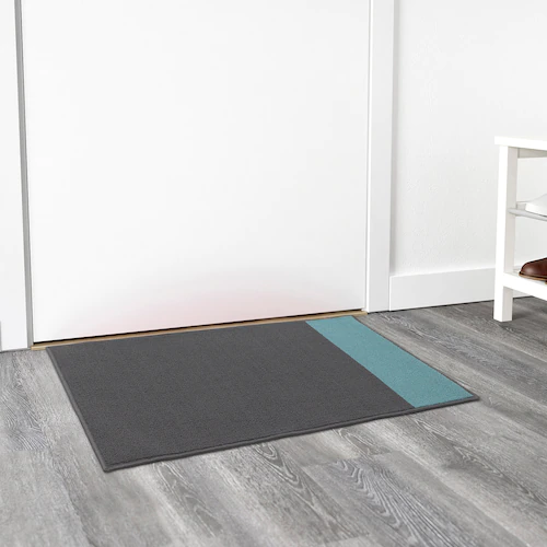 THẢM CỬA CHỐNG TRƯỢT HALSTED IKEA - XÁM / XANH LAM 70x100 cm