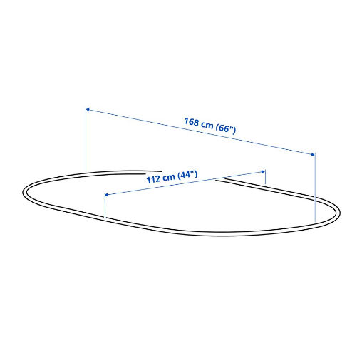 THẢM DÃ NGOẠI STRANDÖN IKEA - HOA VĂN XANH 112x168 cm