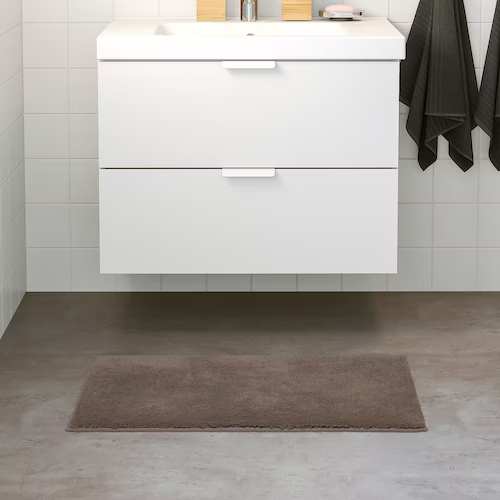 THẢM NHÀ TẮM CHỐNG TRƯỢT SÖDERSJÖN IKEA - NÂU 50x80 cm