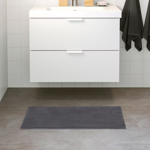 THẢM NHÀ TẮM CHỐNG TRƯỢT SÖDERSJÖN IKEA - XÁM ĐEN 50x80 cm