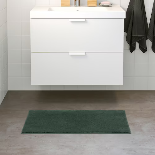 THẢM NHÀ TẮM CHỐNG TRƯỢT SÖDERSJÖN IKEA - XANH LÁ ĐẬM 50x80 cm