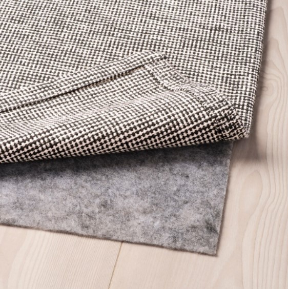 THẢM TIPHEDE IKEA - Màu  đen dệt phẳng / tự nhiên (155x220 cm)