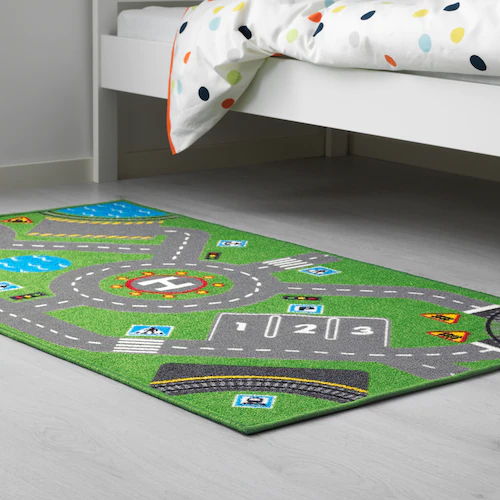 THẢM TRẢI SÀN TRẺ EM STORABO IKEA - XANH 75x133 cm