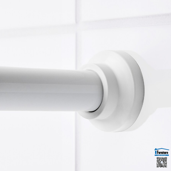 THANH RÈM TẮM BOTAREN IKEA - Màu trắng (120-200 cm)