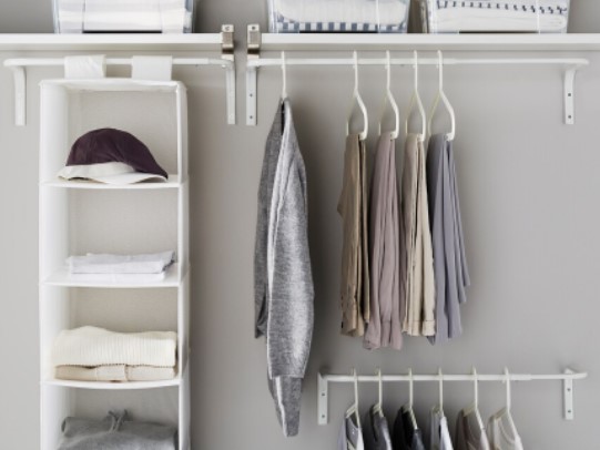THANH TREO QUẦN ÁO MULIG IKEA - MÀU TRẮNG (60-90 cm)