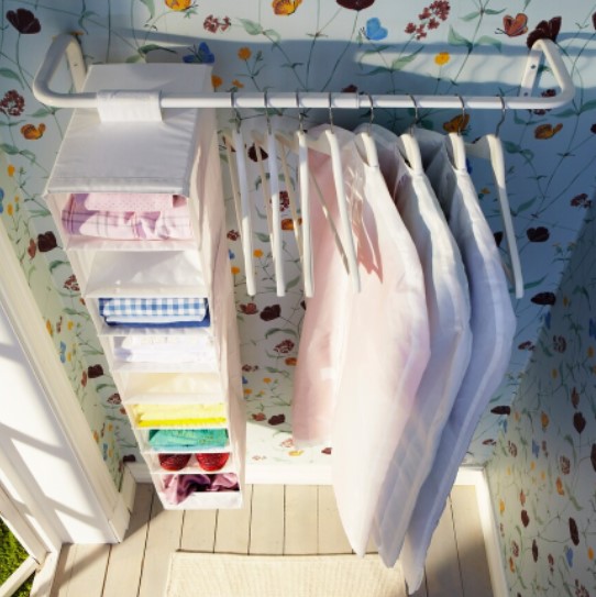 THANH TREO QUẦN ÁO MULIG IKEA - MÀU TRẮNG (60-90 cm)