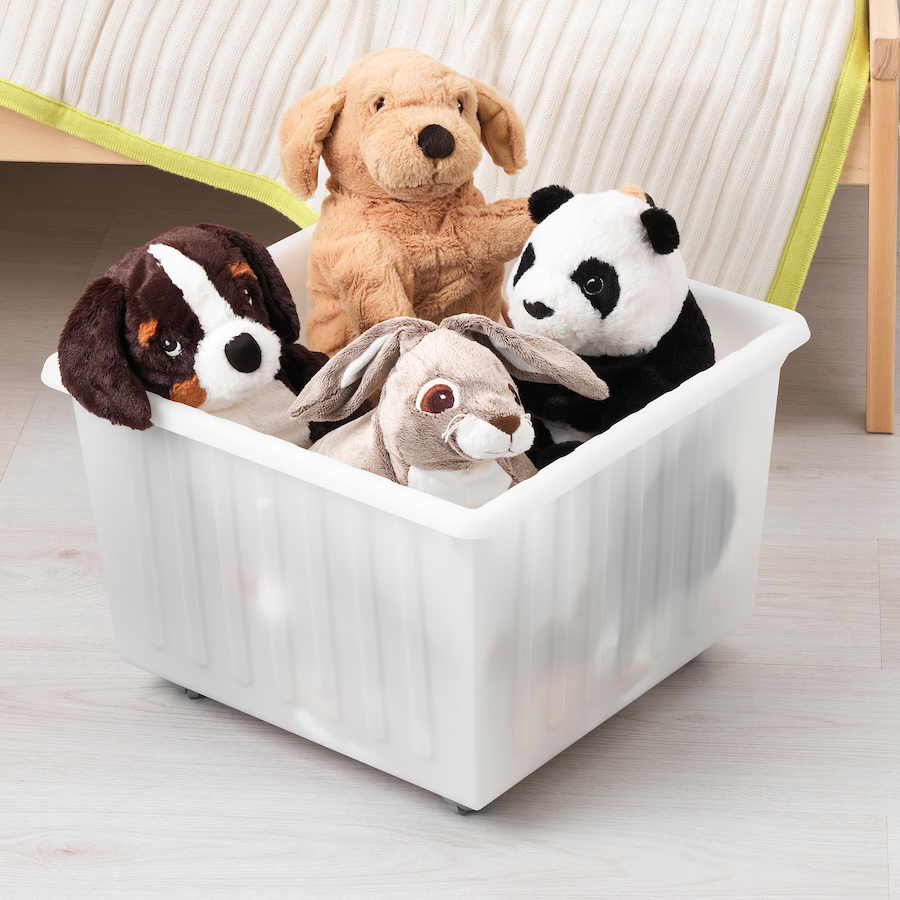 THÙNG NHỰA CÓ BÁNH XE VESSLA IKEA - TRẮNG 39x39 cm