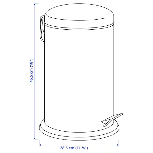 THÙNG RÁC MJÖSA IKEA 12L - XÁM ĐẬM