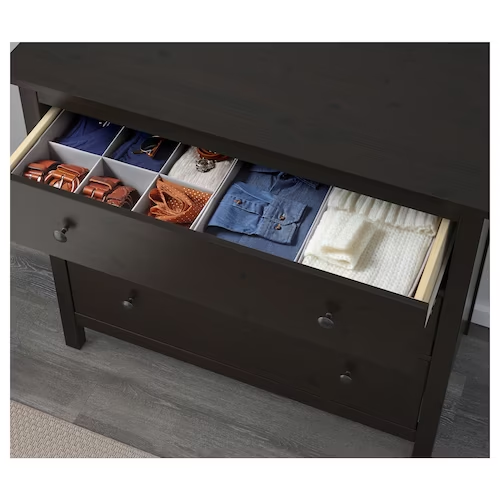 TỦ 3 NGĂN KÉO HEMNES IKEA - NÂU ĐEN 108x96 cm