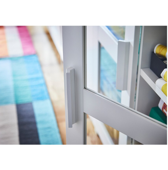 TỦ CÓ CỬA KÍNH BRIMNES IKEA - TRẮNG 78x95 cm