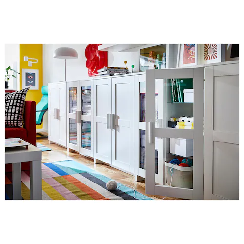 TỦ CÓ CỬA BRIMNES IKEA - TRẮNG 78x95 cm