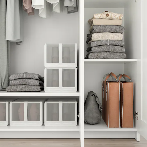 TỦ QUẦN ÁO 3 CÁNH CÓ GƯƠNG BRIMNES IKEA - TRẮNG 117x190 cm