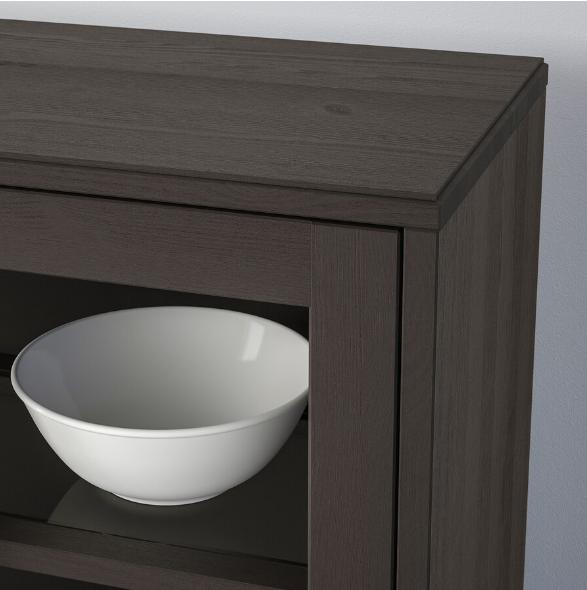 TỦ CÁNH KÍNH HAVSTA IKEA - NÂU SẪM 81x37x134 cm