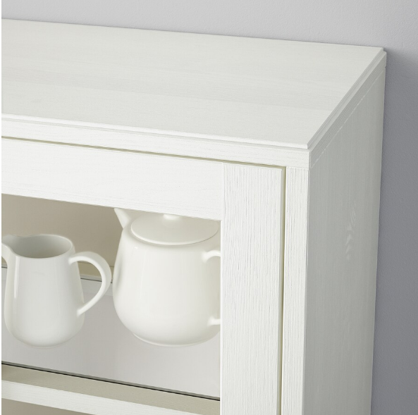 TỦ CÁNH KÍNH HAVSTA IKEA - TRẮNG 81x35x123 cm
