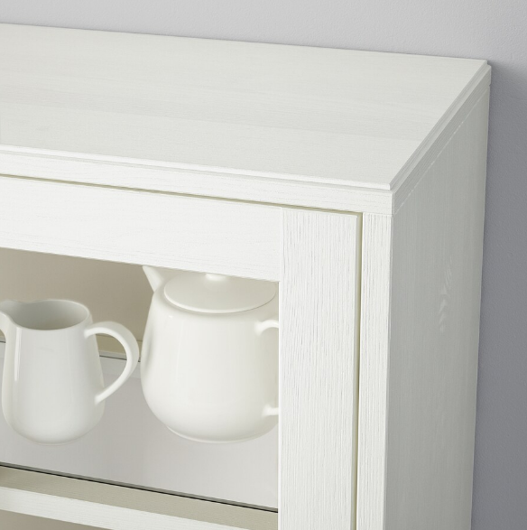 TỦ CÁNH KÍNH HAVSTA IKEA - TRẮNG 81x37x134 cm