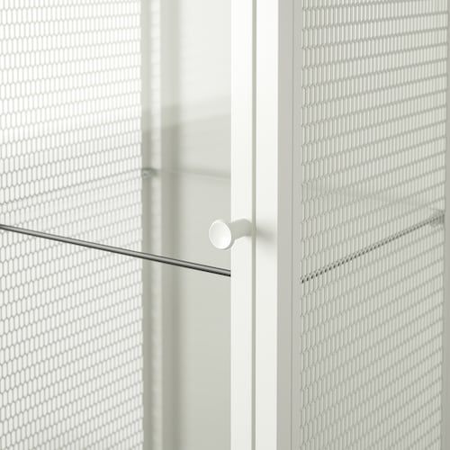 TỦ CÓ CỬA KÍNH BAGGEBO IKEA - TRẮNG 34x30x116 cm