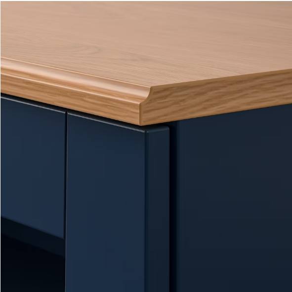 TỦ CÓ CỬA KÍNH SKRUVBY IKEA - XANH ĐEN 70x90 cm
