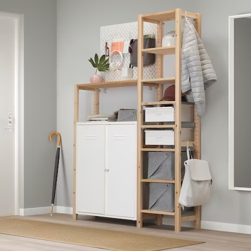 TỦ CÓ KHÓA CỬA IVAR IKEA - TRẮNG 80x83 cm