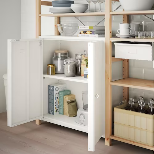 TỦ CÓ KHÓA CỬA IVAR IKEA - TRẮNG 80x83 cm