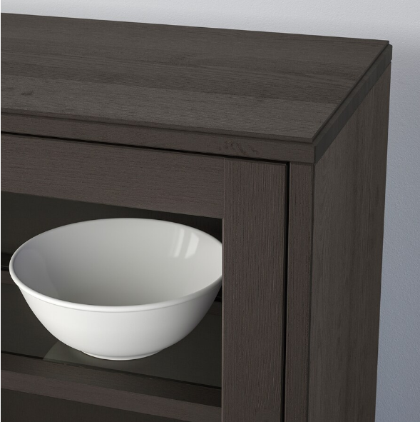 TỦ LƯU TRỮ CÓ CỬA KÍNH HAVSTA IKEA - NÂU SẪM 162x37x134 cm