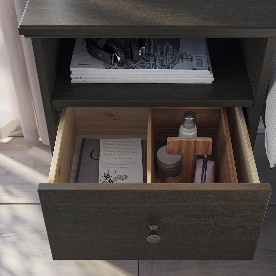 TỦ ĐẦU GIƯỜNG IDANÄS IKEA - NÂU SẪM 47x40 cm