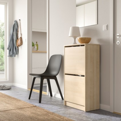 TỦ GIẦY 2 NGĂN BISSA IKEA - MÀU SỒI 49x28x93 cm